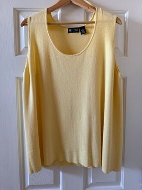Maggie Barnes Pastel Yellow Knit Tank